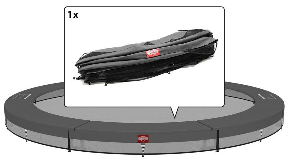 BERG Trampolin-Schutzrand Champion - InGround - 380 cm - Anthrazit Grau