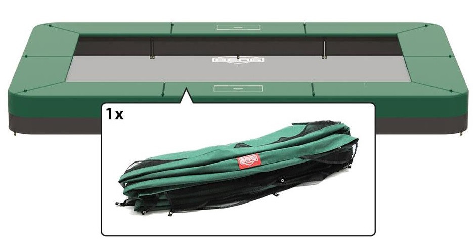 BERG Trampolin-Schutzrand EazyFit Ultim Champion - InGround - 330 x 220 cm - Grün