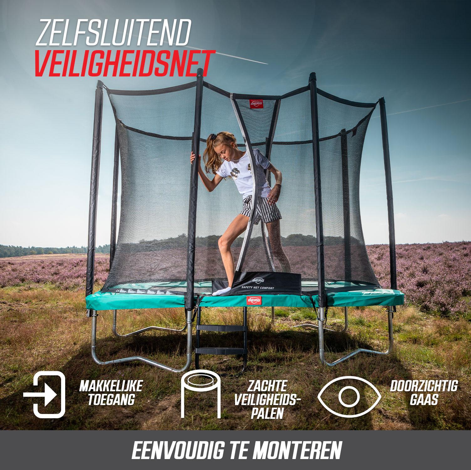 BERG Trampolin Favorit - InGround - 270 cm - Anthrazit Grau