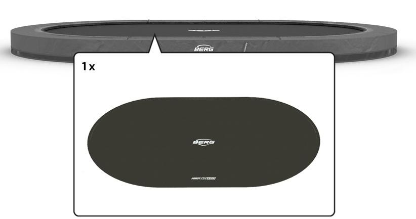 BERG Trampolin Grand Champion Sprungmatte / Sprungtuch - 470 x 310 cm  AirFlow PRO- Zwillingsfeder - Airflow PRO